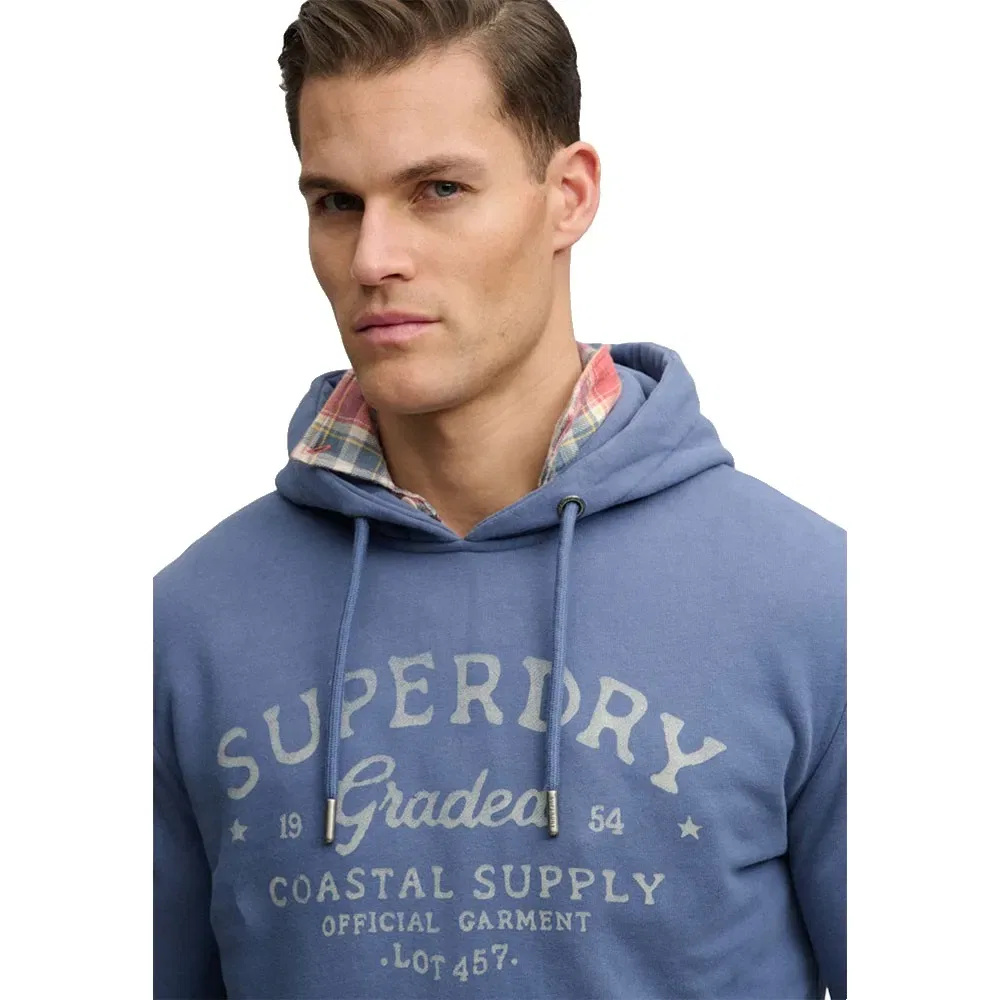 Худи Lo-Fi Dockside Superdry, синий — фото 3