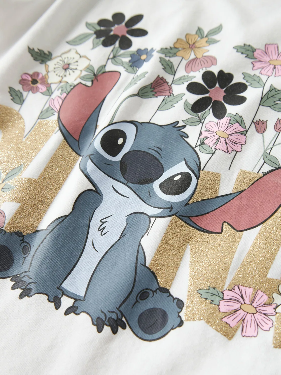 Футболка Name It NMFJINA STITCH белого цвета — фото 3