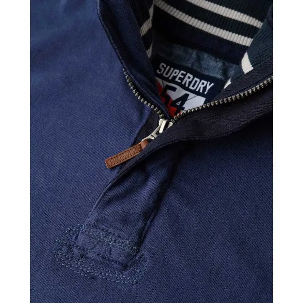 Свитшот на молнии Superdry Classics Henley Superdry, синий — фото 2