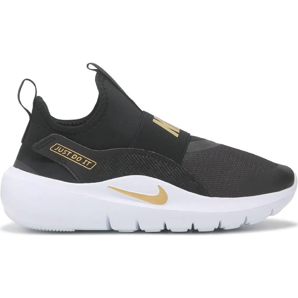 Детские кроссовки Flex Runner 4 без шнурков для малышей Nike, Black/Gold — фото 2