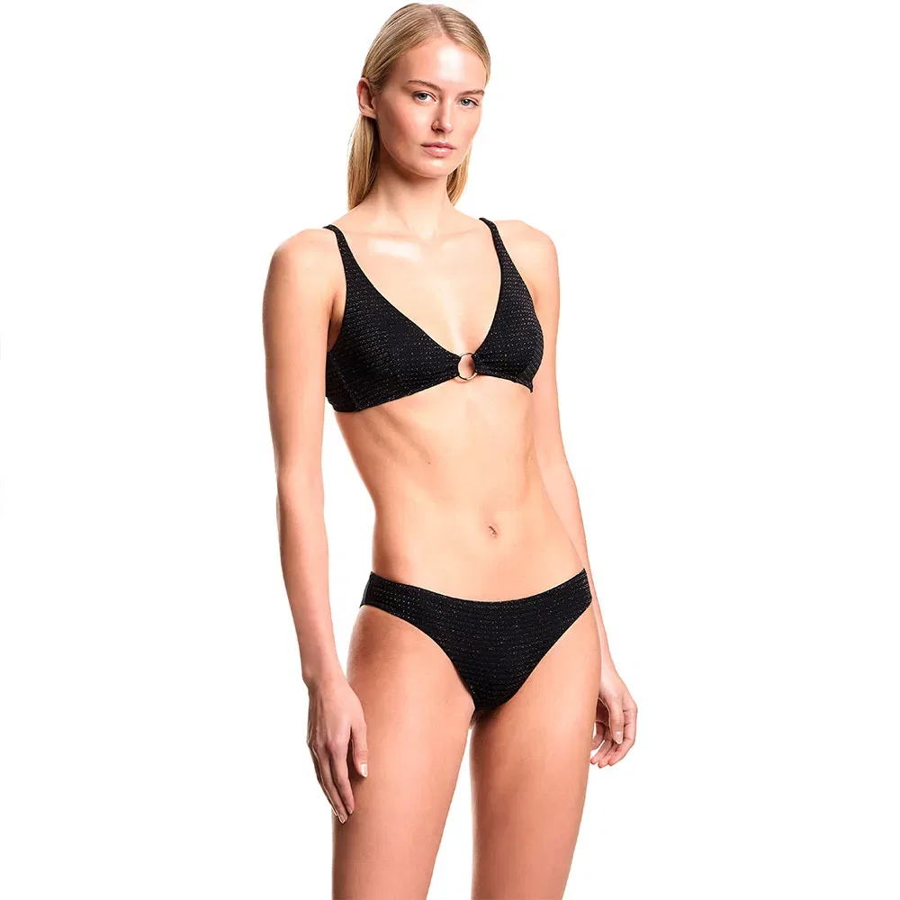 Женское бикини-бандо с люрексом Emporio armani, Black