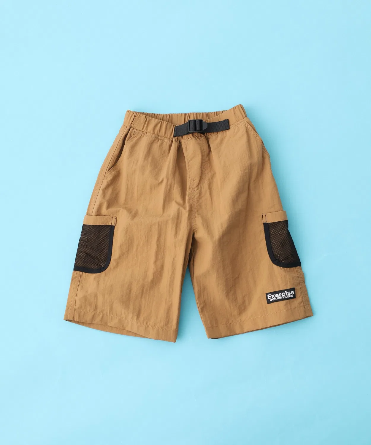 Детские шорты с боковыми сетчатыми карманами, модель Side Mesh Pocket FUNALIVE, Beige — фото 4