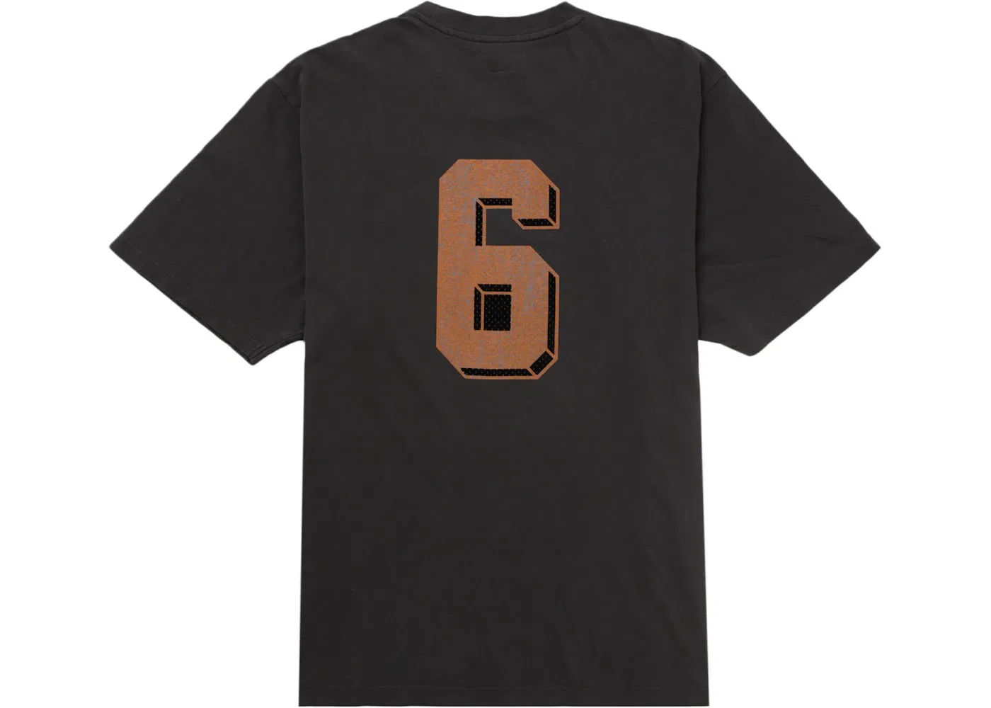 Мужская футболка Supreme Flocked Washed S/S Top, Black — фото 2