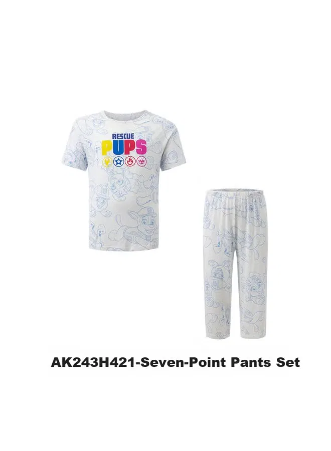 Комплект пижамы с коротким рукавом и бриджами Paw Patrol Aimer Kids, коричневый — фото 4
