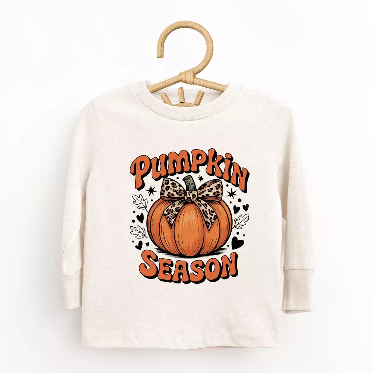 Детское лонгслив с принтом Coquette Pumpkin Season Leopard The Juniper Shop, Seafoam — фото 2