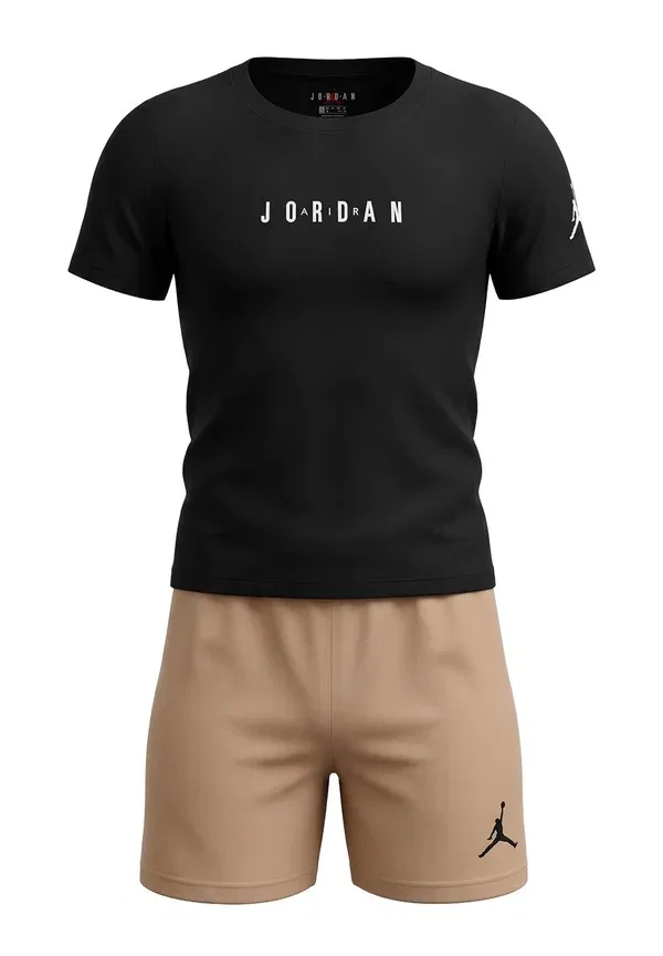 Полный детский комплект - спортивные штаны Jordan, бежевый