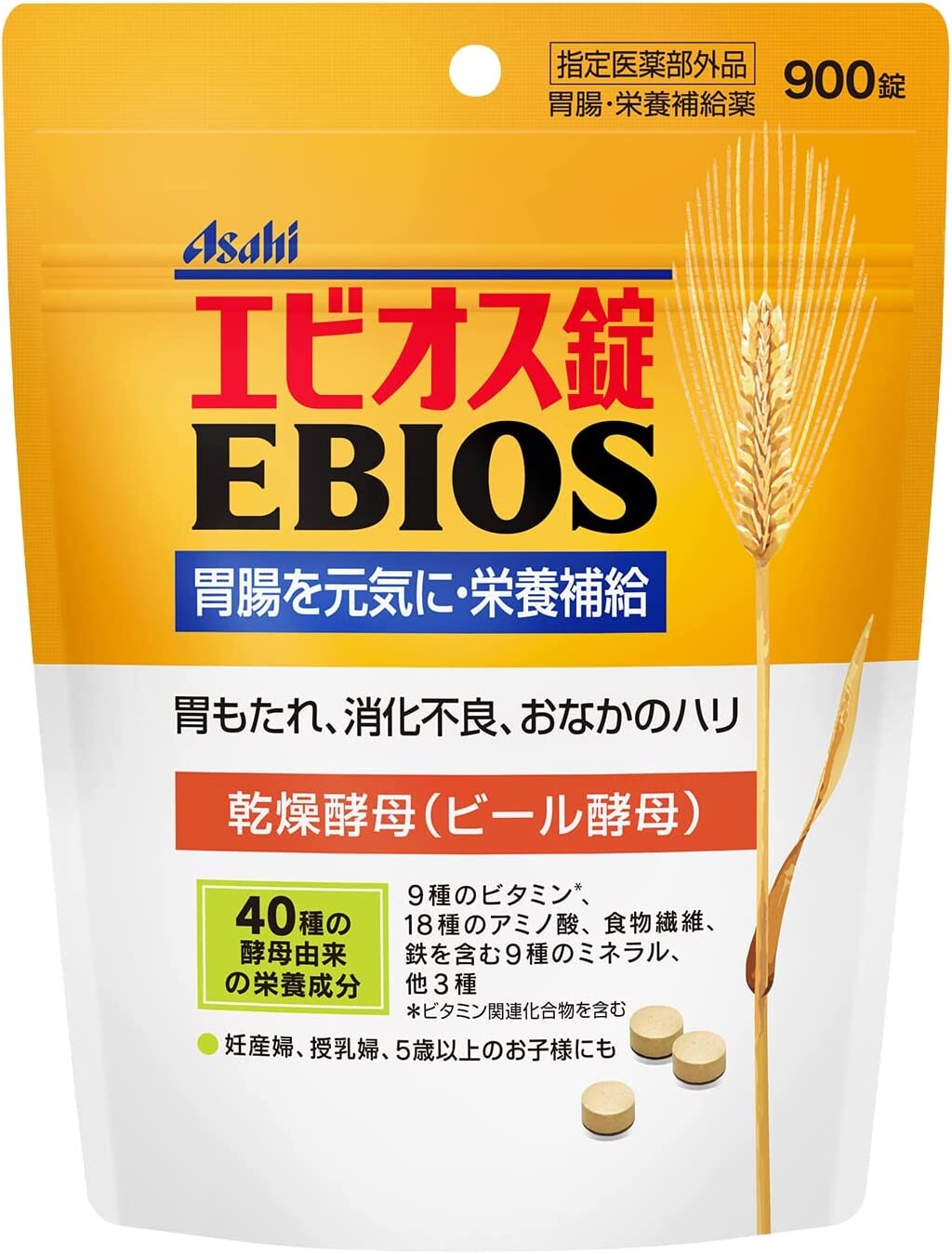 

Сухие дрожжи Ebios, 900 таблеток