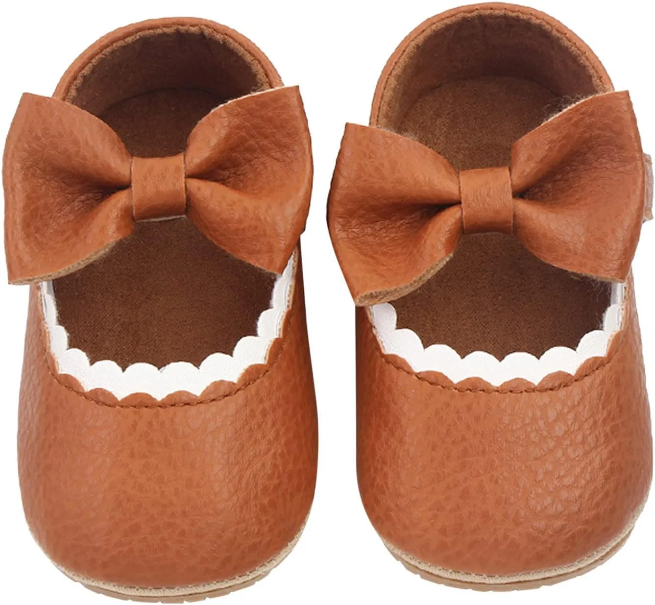 Детские туфли Мэри Джейн для девочек с бантом Princess Bowknot, Brown — фото 3