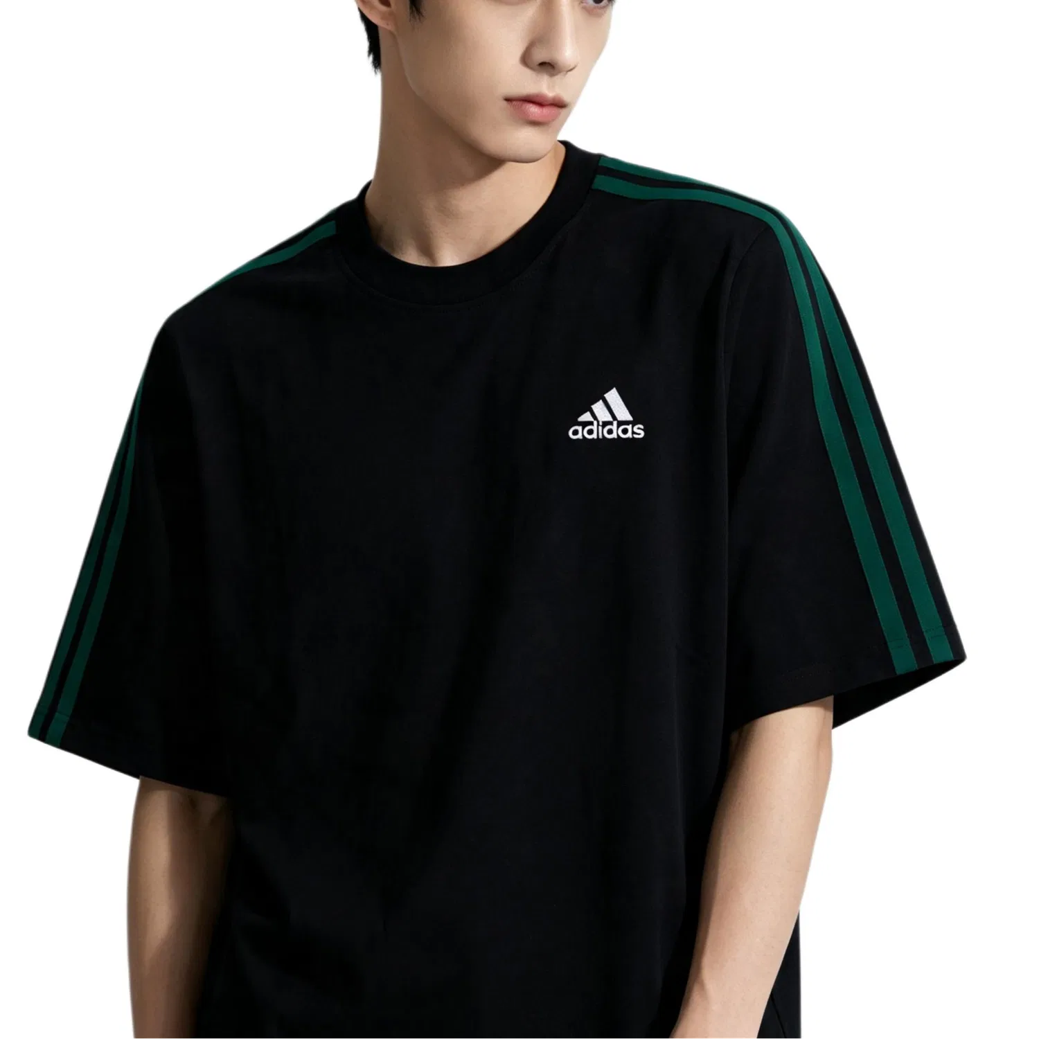 Женская футболка с коротким рукавом из хлопка Adidas MUST HAVES, Black — фото 3