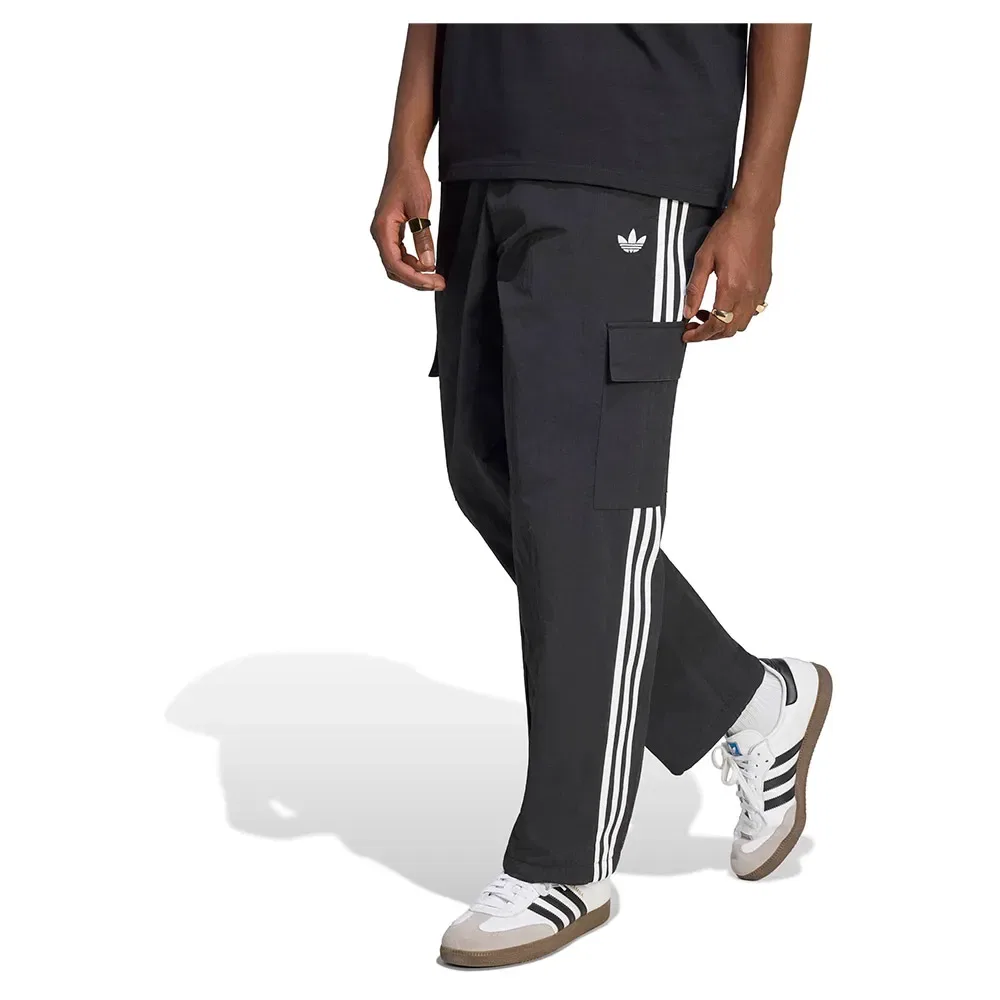 Карго брюки Adicolor Classics 3 Stripes Adidas Originals, черный