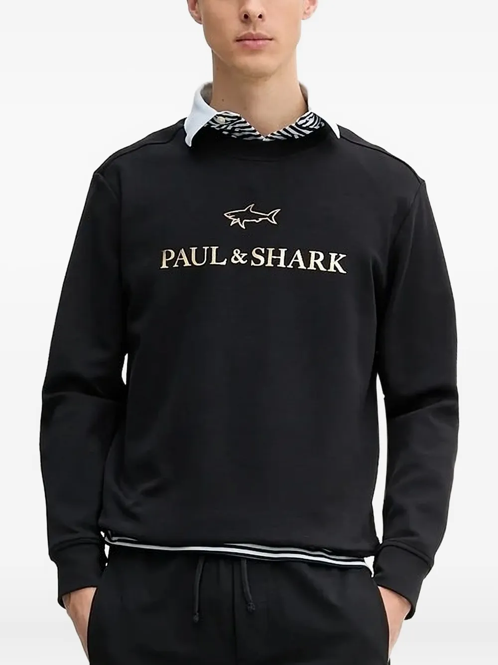 

Толстовка с круглым вырезом и логотипом Paul & Shark, черный