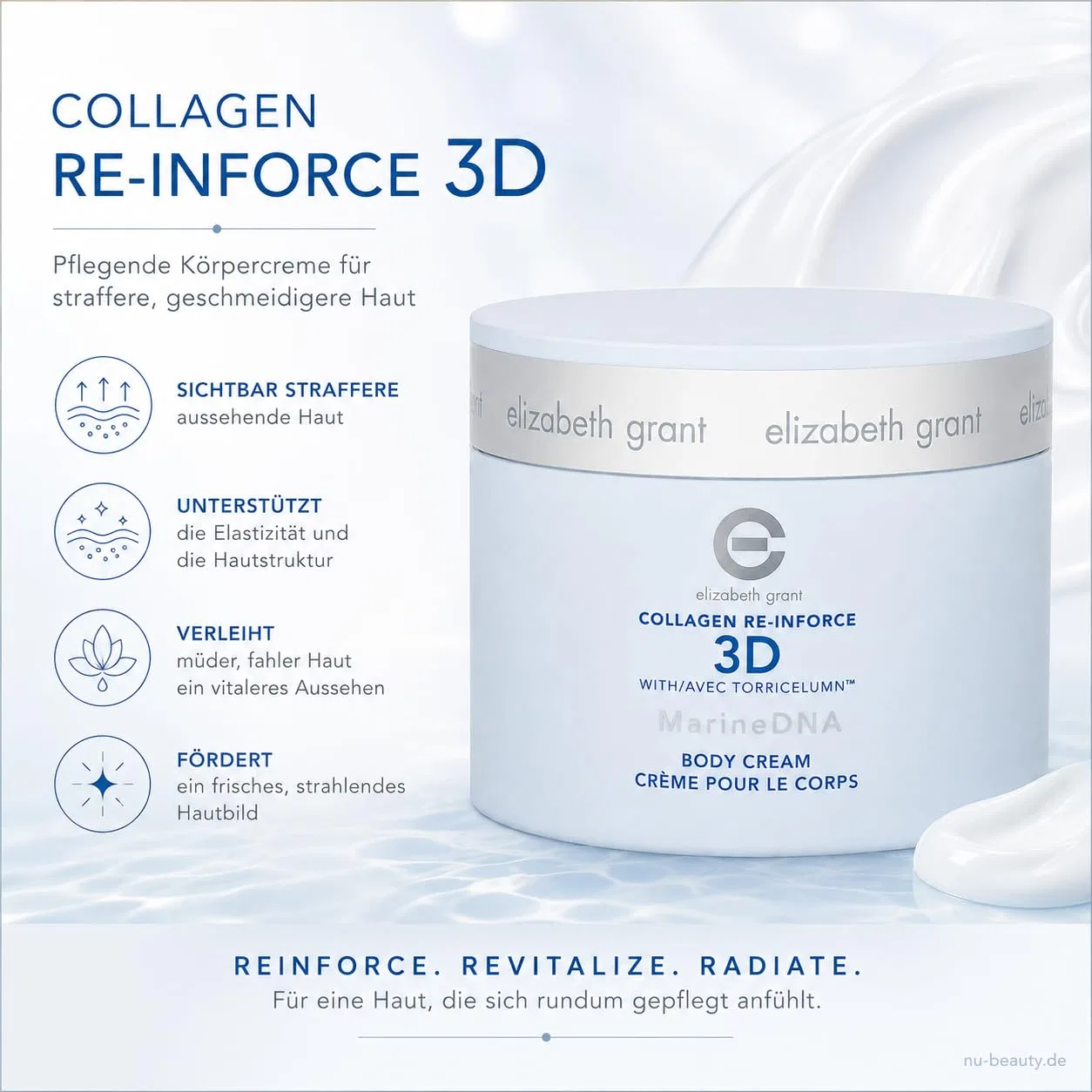 Крем для тела Collagen Re-Inforce 3D Marine DNA, Elizabeth Grant, 400 мл — фото 3
