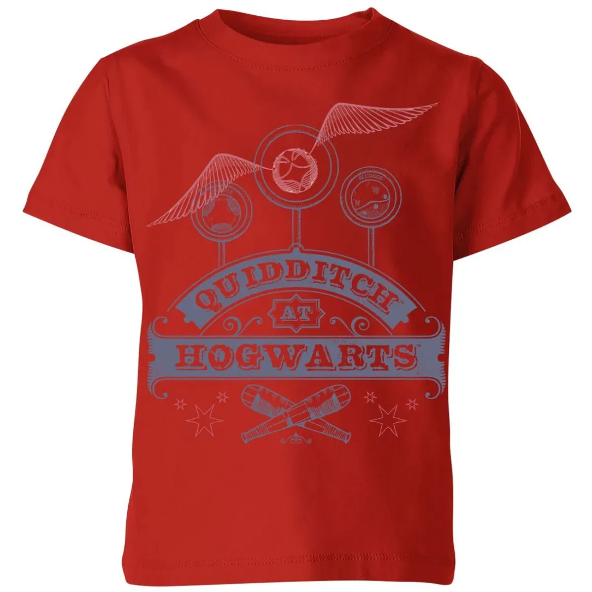 Детская футболка с принтом Harry Potter Quidditch at Hogwarts Zavvi, Red — фото 2