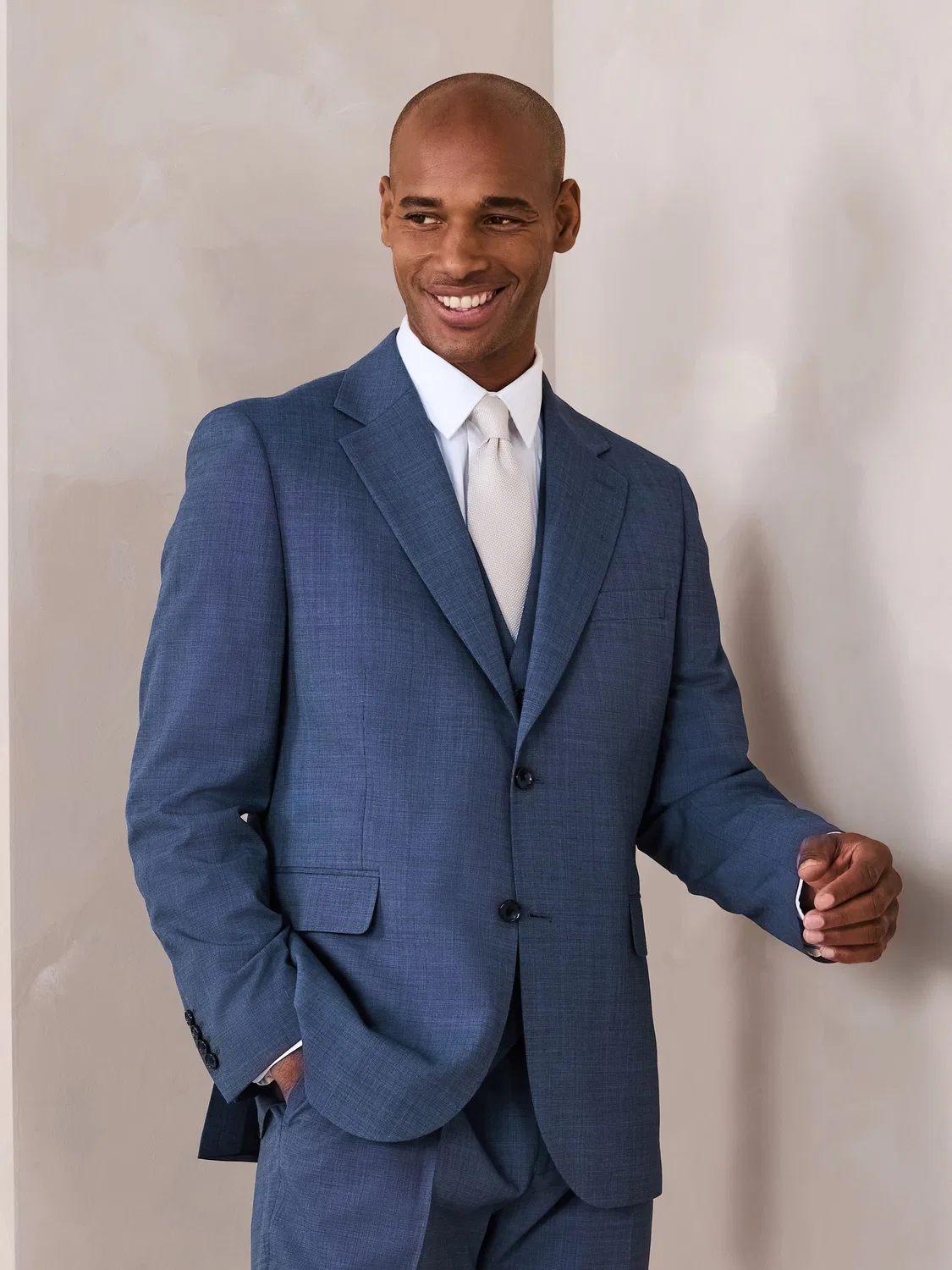 Пиджак костюмный Tailored Fit, N.Premium Texture Next, синий — фото 4