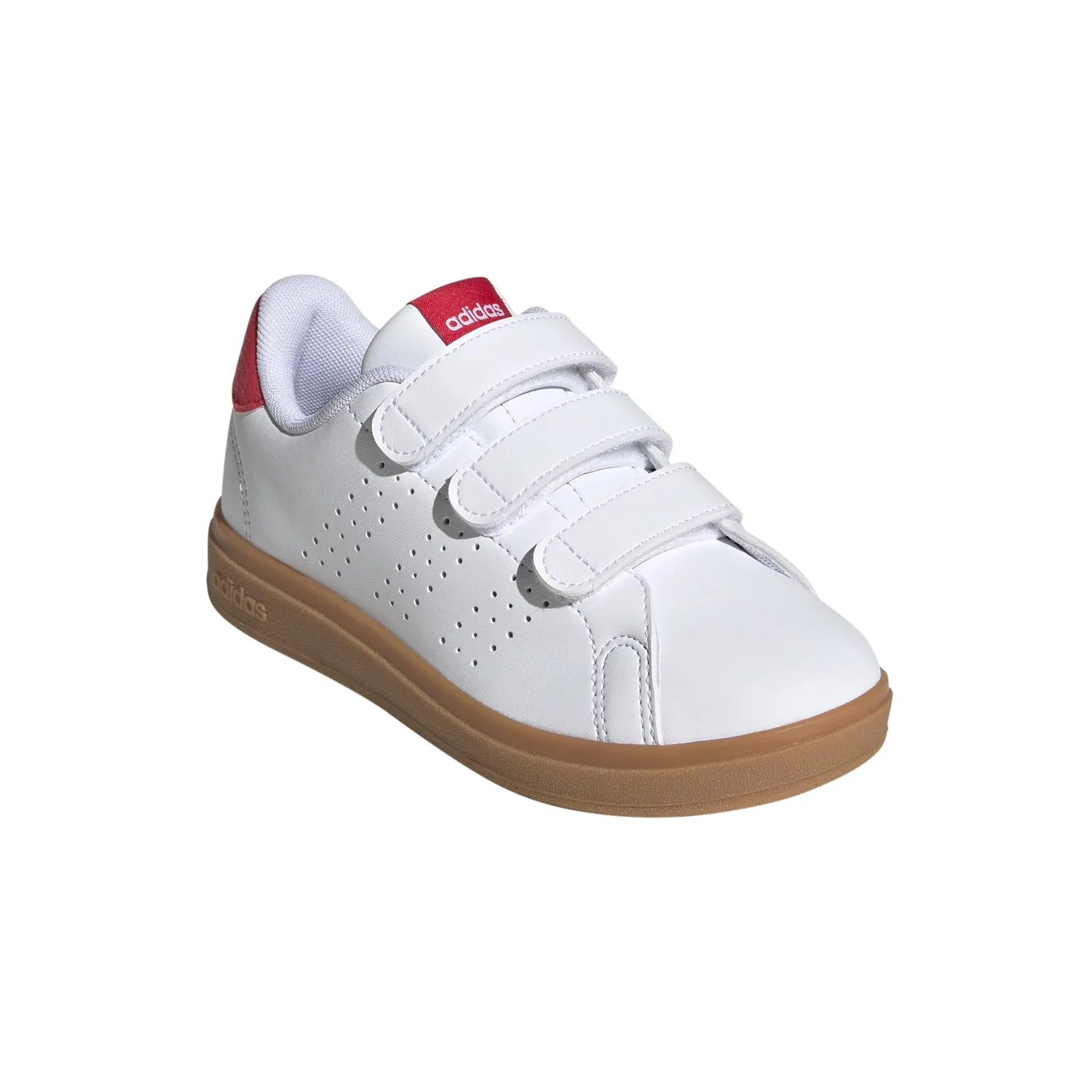 Детские кроссовки для мальчиков с липучкой Advantage Base 2.0 Adidas, White Ruby Pure Rubber — фото 2