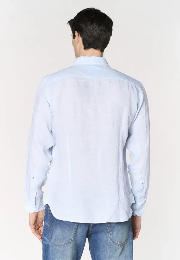 Рубашка из льна Shirt U.S. Polo Assn., синий — фото 3