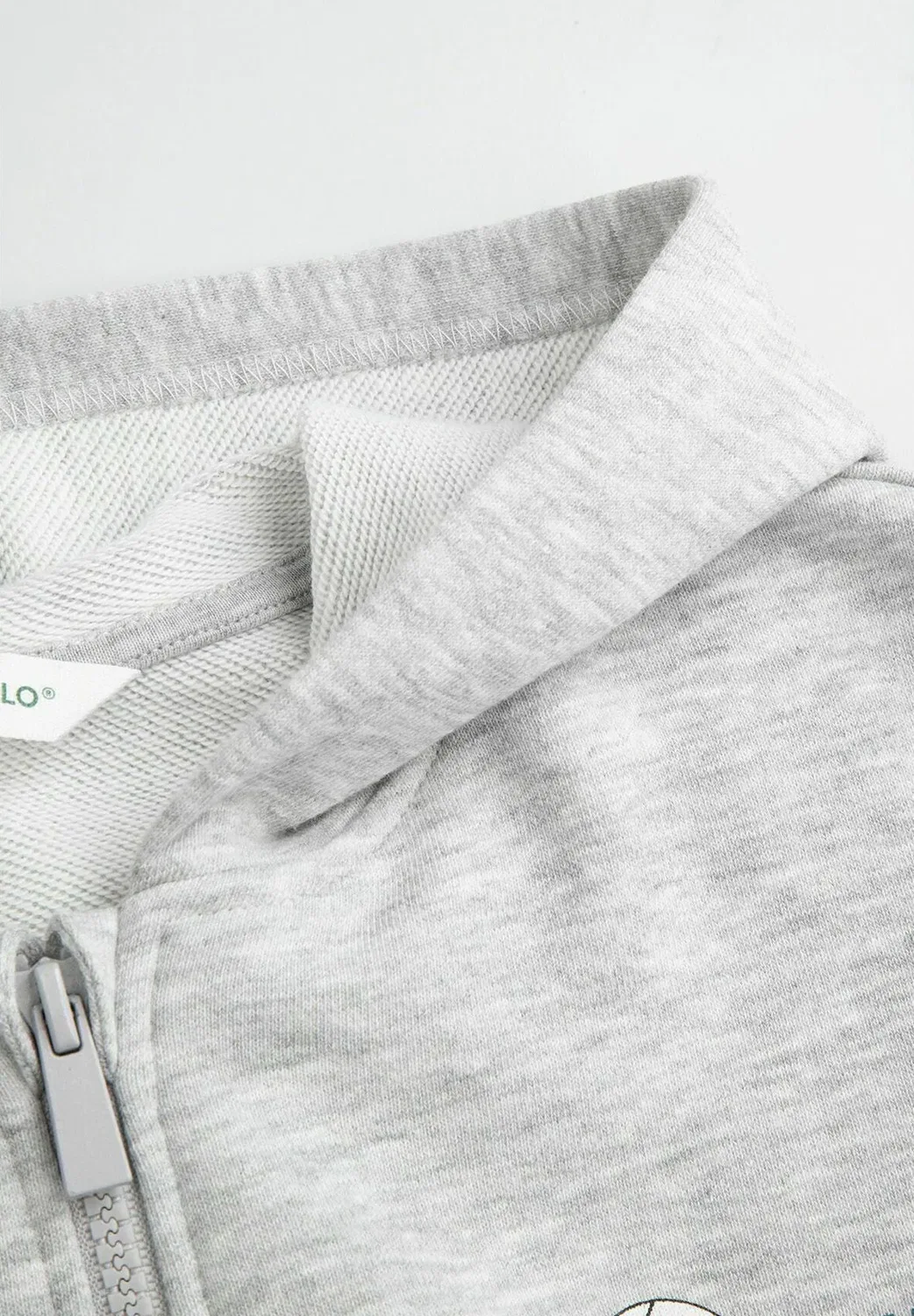 Kinder-Hoodie mit reissverschluss - толстовка на молнии Coccodrillo, Grey — фото 4