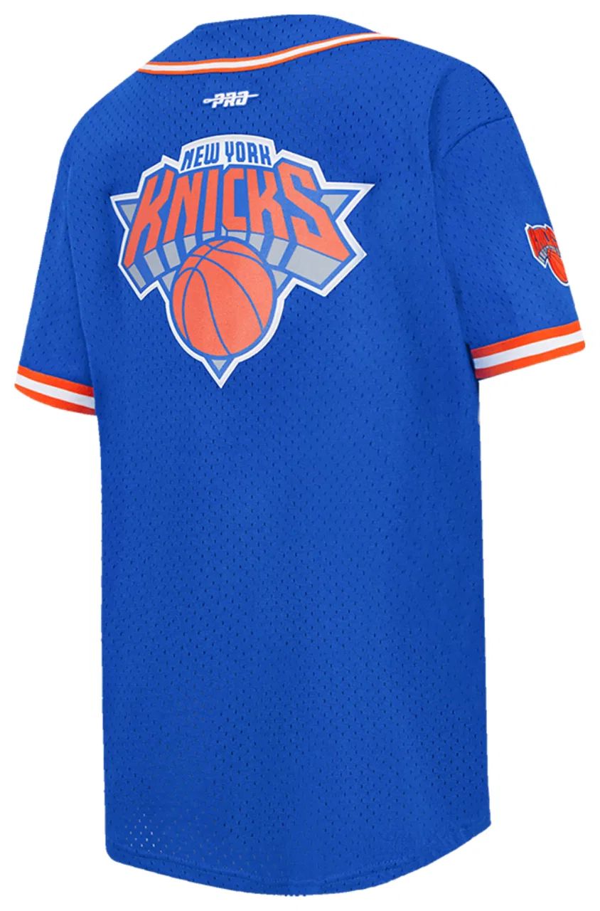 Детская рубашка с коротким рукавом из сетки New York Knicks Classic Mesh Pro Standard, Orange/Royal Blue — фото 4