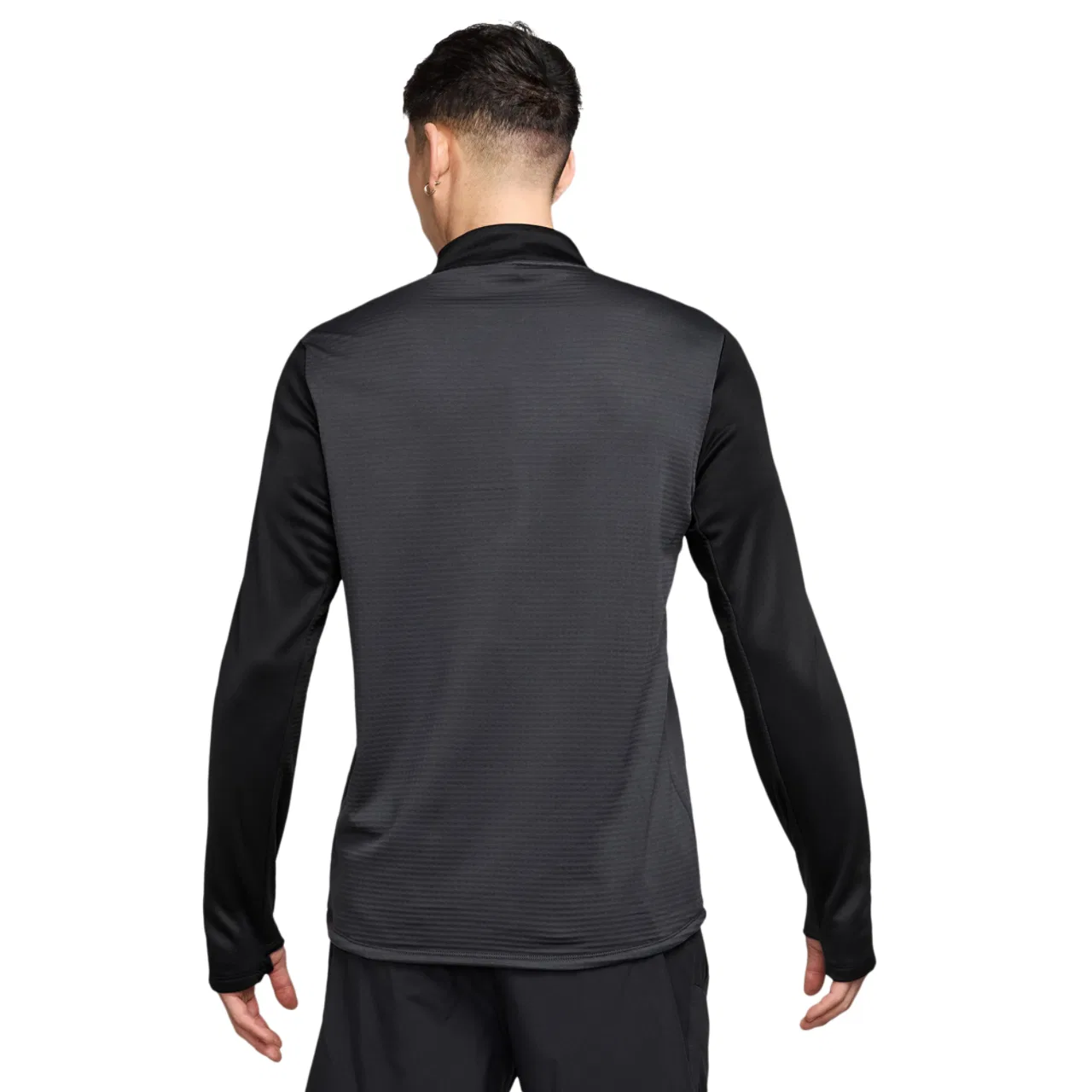 Мужская толстовка Nike Therma Fit Winterized Pacer Half Zip, черный/серый — фото 2