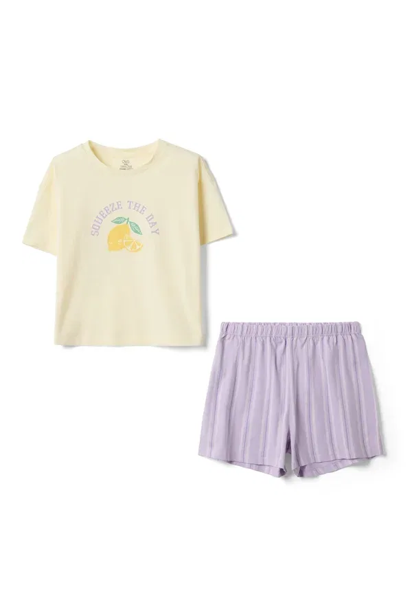 Комплект пижам с принтом Set pyjamas Ovs, yellow, purple, желтый/фиолетовый