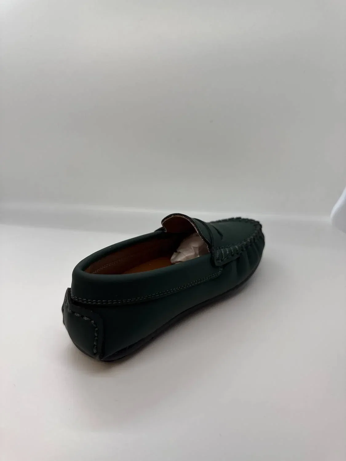 Детские мокасины-лоферы Cosima Penny Loafer из кожи Ralph Miguel, Green Gum Leather — фото 2