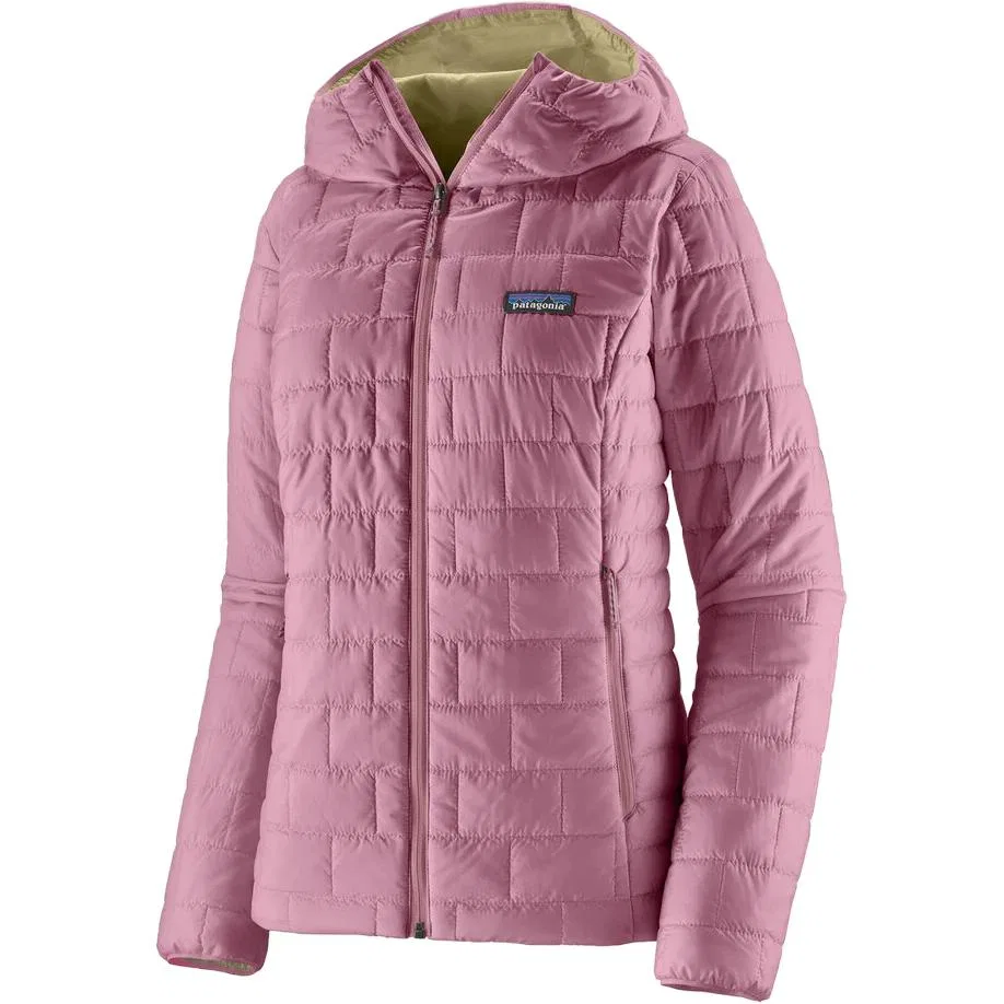 Женское стеганое пальто с капюшоном Patagonia Nano, Light Violet
