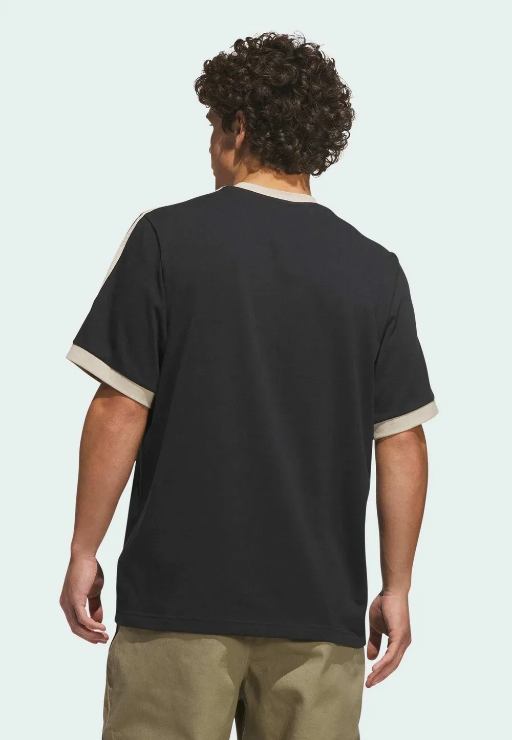 Футболка-Поло с принтом для скейтбординга Adidas Originals, Black Khaki Three — фото 2
