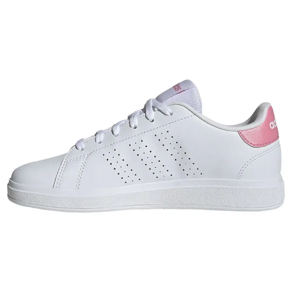 Детские кроссовки для девочек с перфорацией Advantage Base 2.0 Adidas, White — фото 3