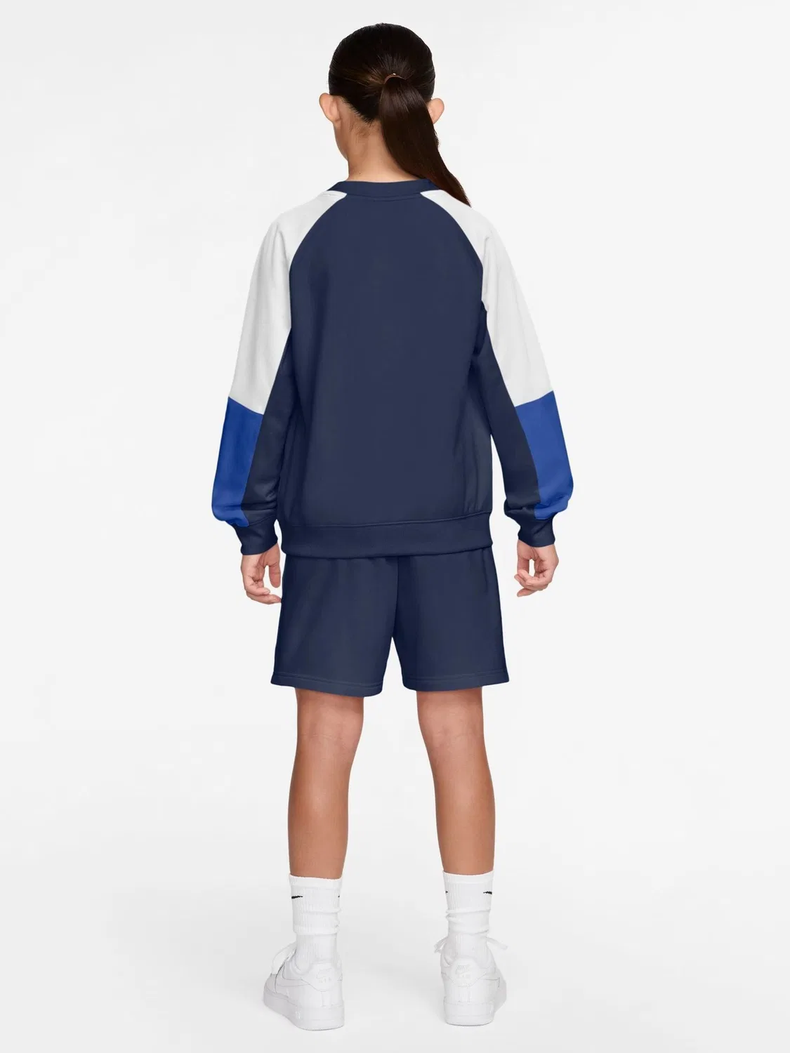 Костюм спортивный, модель Crew and Shorts Nike, Midnight Navy — фото 2