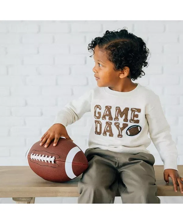 Детская толстовка для мальчиков с патчем Game Day Patch Sweet Wink, Natural Heather — фото 4