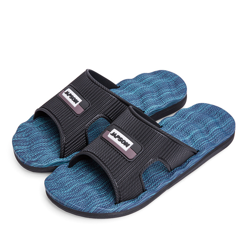 

TAFN Мужские массажные тапочки-слайдеры устойчивые к истиранию черно-синие, цвет Black Blue