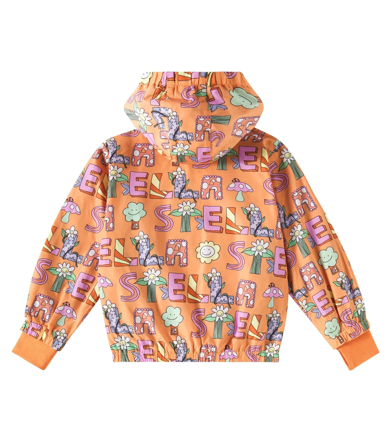 Легкая куртка с принтом Stella Mccartney Kids, оранжевый — фото 3