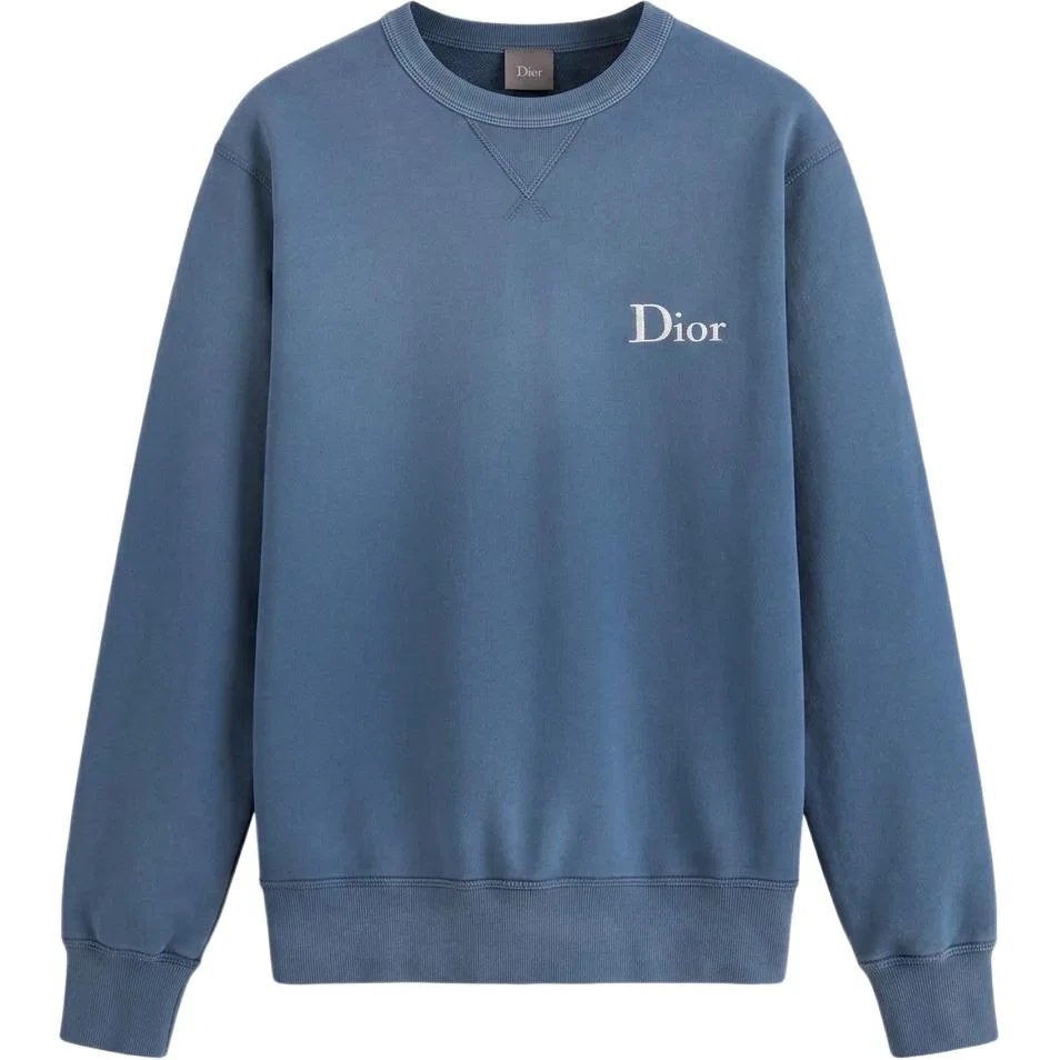 Мужской свитшот с круглым вырезом Marine Blue DIOR