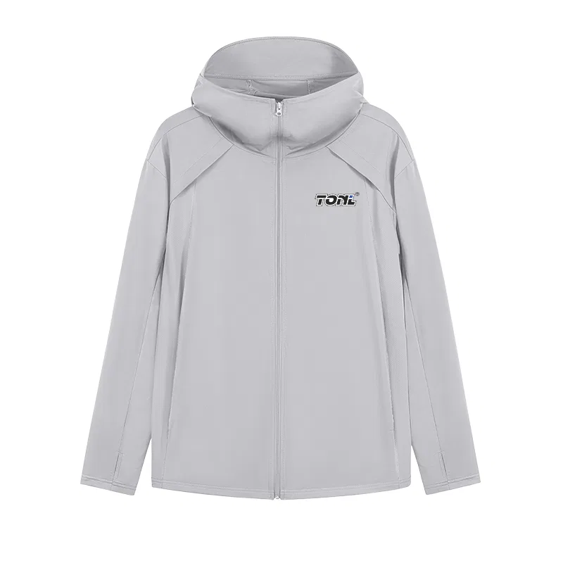 Детское солнцезащитное пальто с длинным рукавом Tonlion, Color-Blocked Breathable Sun-Protective Clothing In Military Green (Blue Dot And Black Lettering Chest Label On Taobao) — фото 3