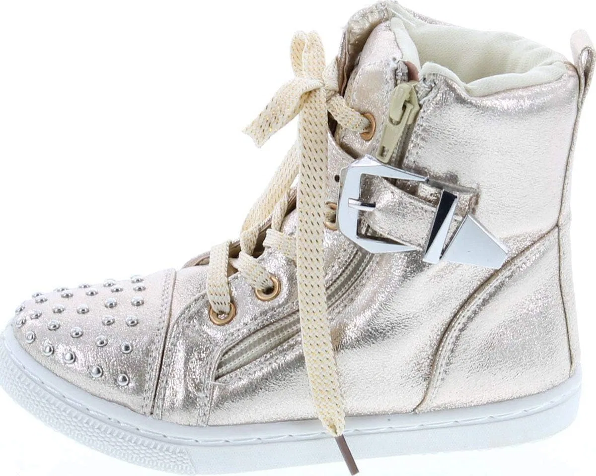 Детские кроссовки для девочек Ariel-03 Static Footwear, Gold — фото 2