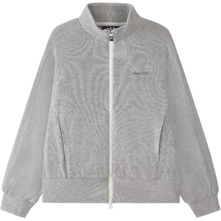 Детский топ с цветочным принтом Silver Flower Gray-MG FILA KIDS