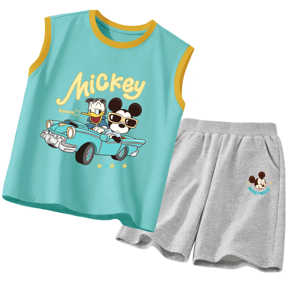 Детский спортивный костюм с круглым вырезом, Disney, Di Highway Orange Blue+Di Cute Star K Black — фото 3