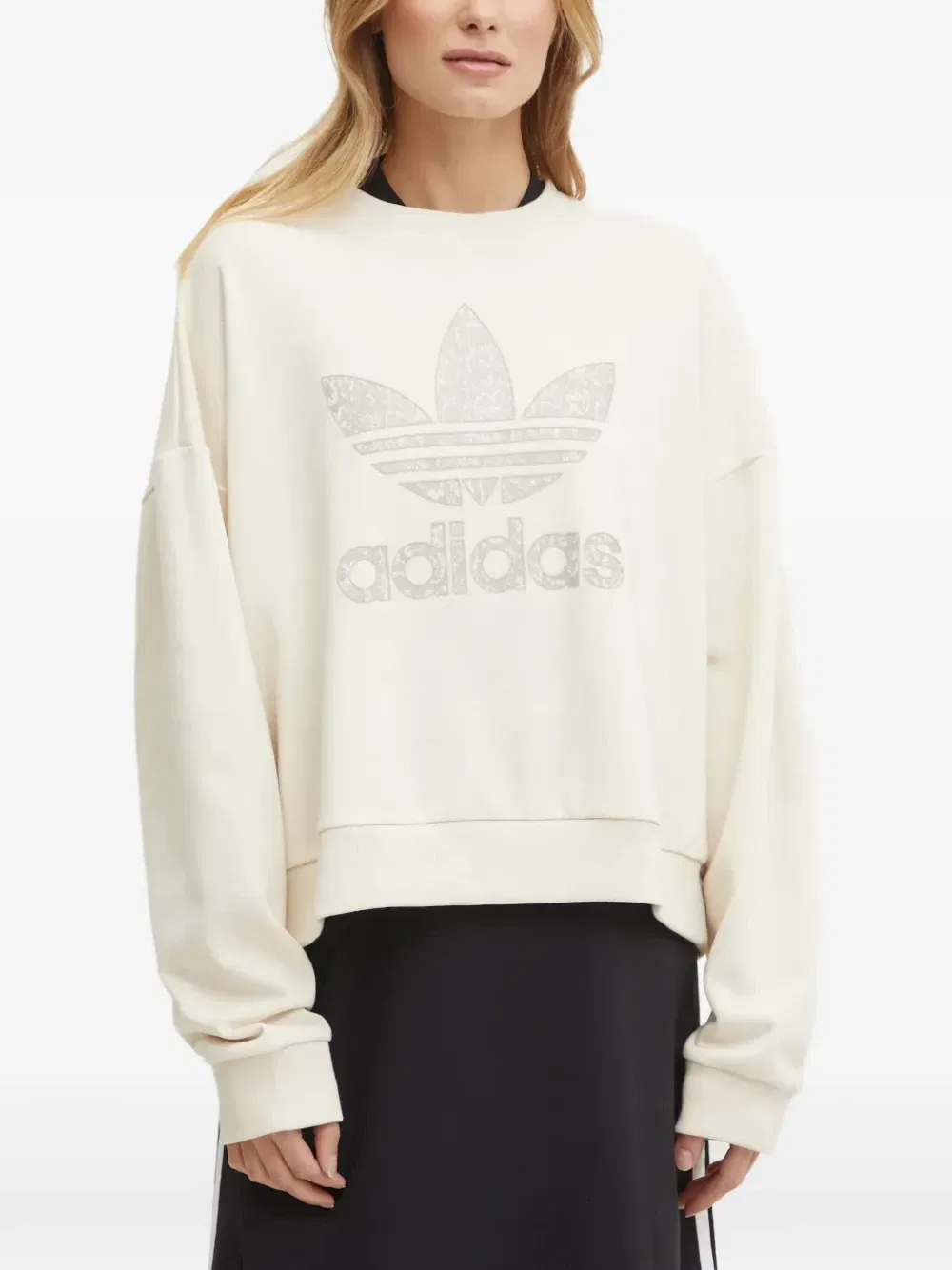 Толстовка с логотипом Adidas, бежевый
