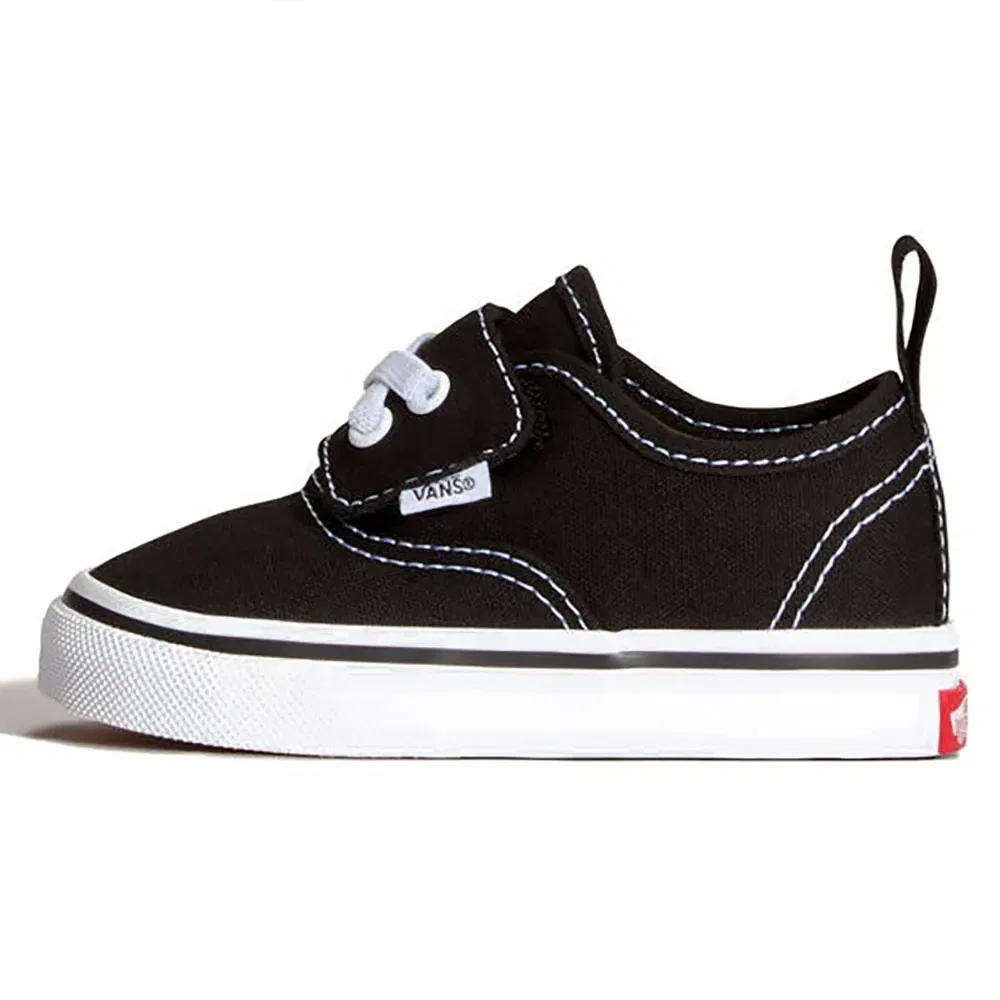 Детские кроссовки для девочек без шнуровки Vans Authentic Elastic V, Black — фото 3
