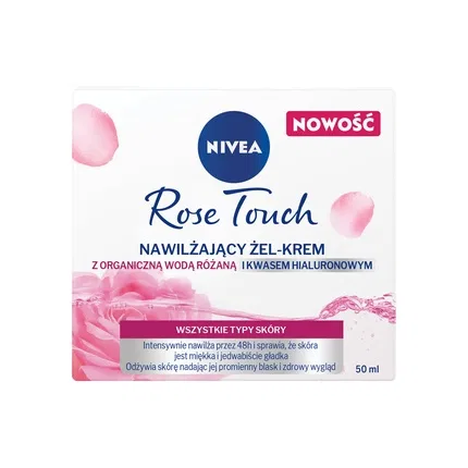 Гель-крем для лица увлажняющий Nivea Rose Touch, 50 мл