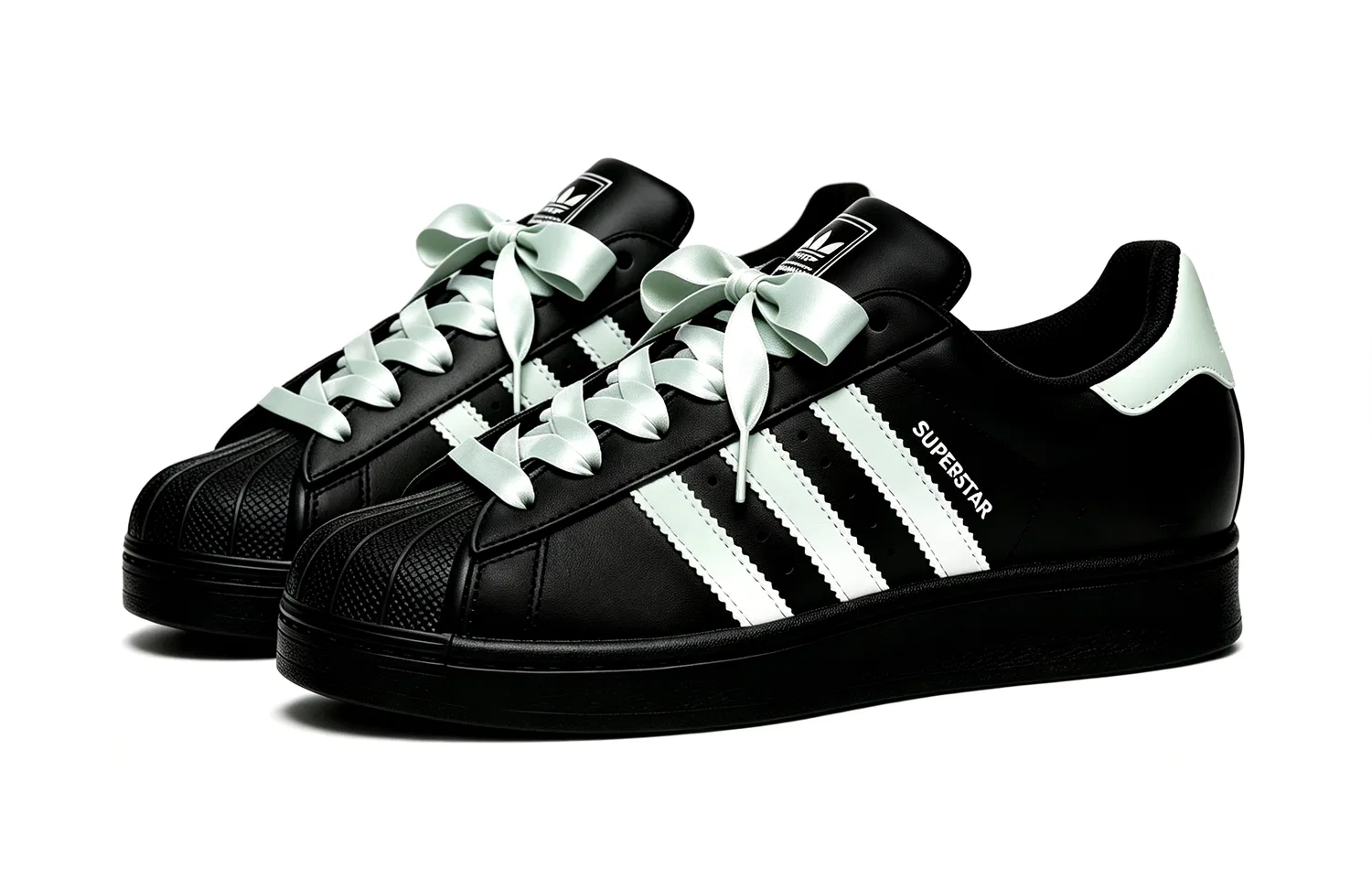 Детские кеды для скейтбординга с мыском-ракушкой Adidas Originals Superstar 2, Light Cyan — фото 4