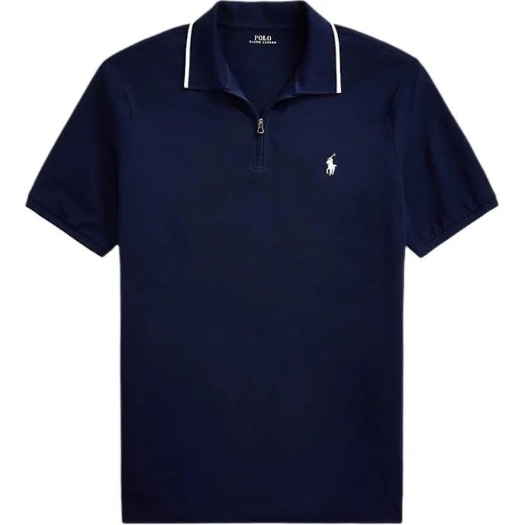 Мужское поло с принтом Classic Version Polo Ralph Lauren, Marine Blue & White