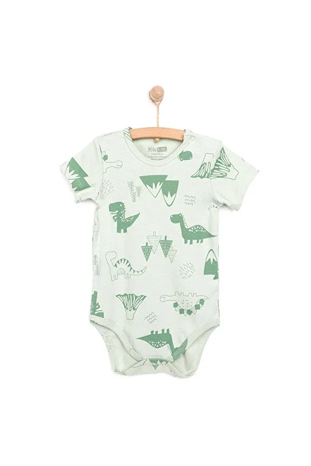 Детское боди для мальчиков с коротким рукавом Hellobaby Ebebek Hello Baby, Green
