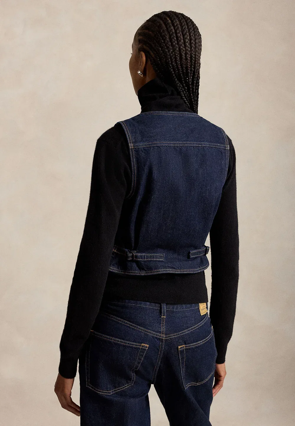 Джинсовый жилет в стиле милитари Polo Ralph Lauren, Cassis Wash — фото 3