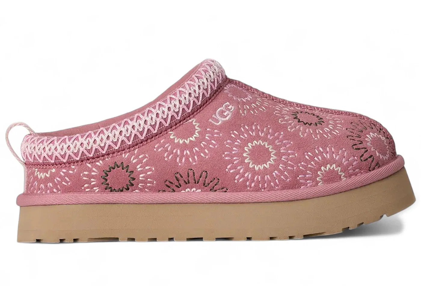 Детские тапочки с принтом UGG Tazz Sun Stitch Slipper UGG, Horizon Pink