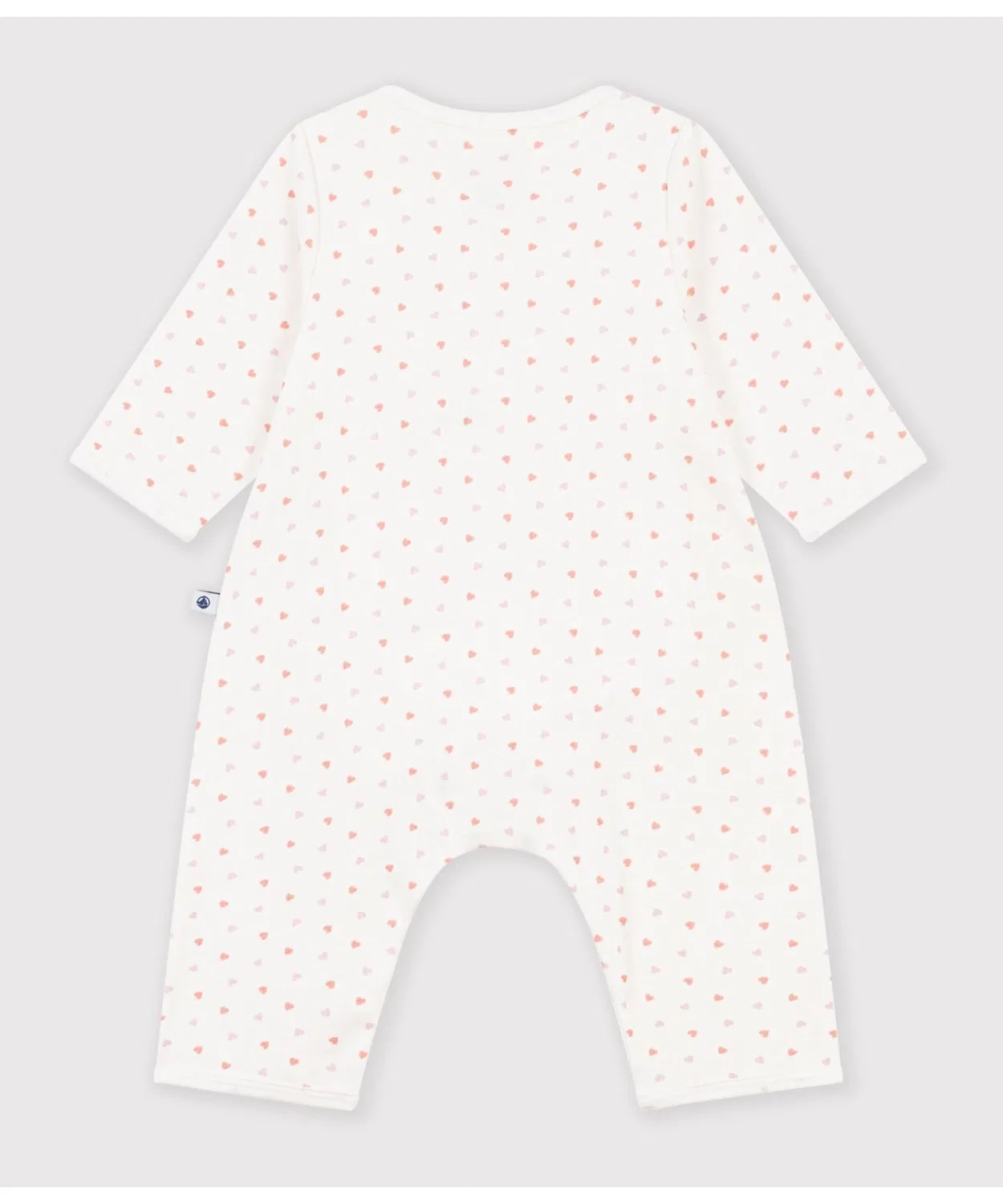 Детский боди-комбинезон с принтом в виде сердца PETIT BATEAU, White — фото 4