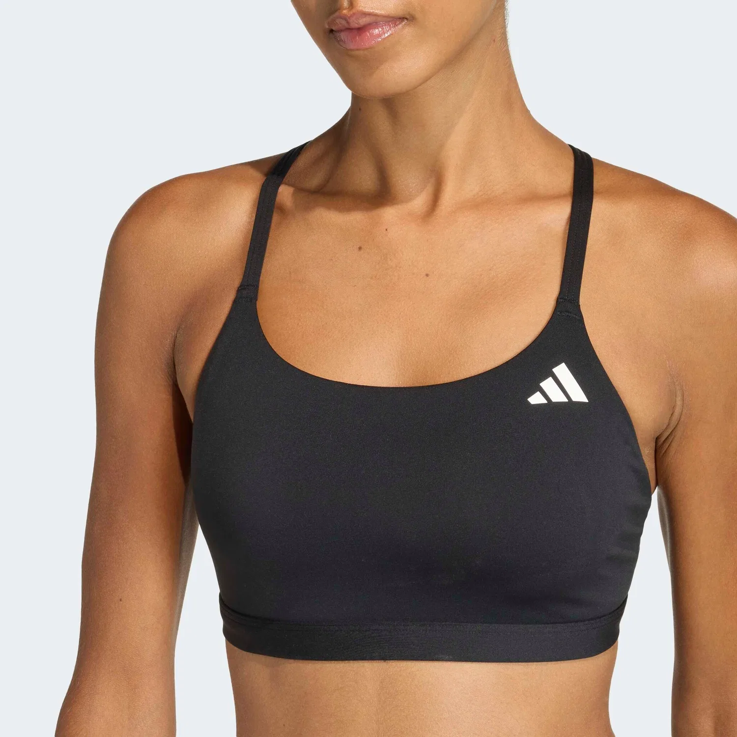 Женский спортивный бюстгальтер с легкой поддержкой Optime Essentials Adidas Performance, Black — фото 3