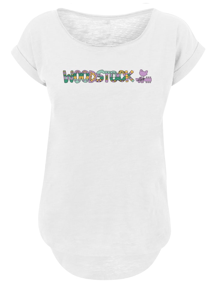 

Длинная футболка с логотипом Woodstock Aztec белого цвета F4NT4STIC, Белый, Длинная футболка с логотипом Woodstock Aztec белого цвета F4NT4STIC