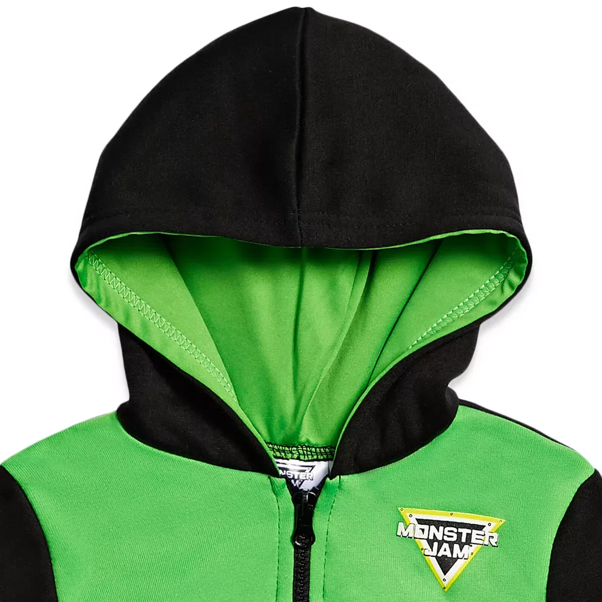 Детское худи для мальчиков с принтом Monster Jam Grave Digger Half Zip Hoodie Monster Jam, Monster Jam — фото 3