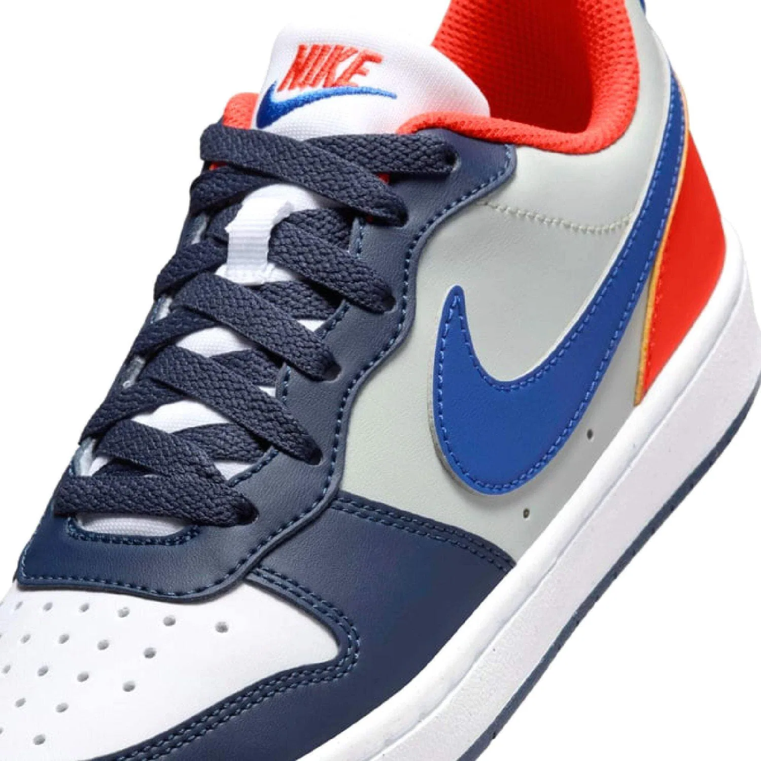 Детские кроссовки для мальчиков NIKE Court Borough Low Recraft GS Sneaker NIKE, Midnight Navy Hyper Royal Team Orange — фото 4